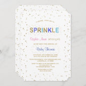 Elegante gouden glitter SPRINKLE jongens baby show Kaart (Voorkant / Achterkant)