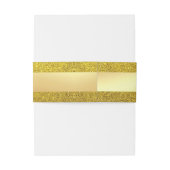 Elegante gouden glitters moderne kalligrafie scrip uitnodigingen wikkel (Achterkant Voorbeeld)