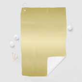 Elegante Gouden Gradiënt Monogram Gepersonaliseerd Golfhanddoek (Insitu)