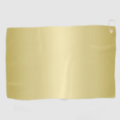 Elegante Gouden Gradiënt Monogram Gepersonaliseerd Golfhanddoek (Horizontaal)
