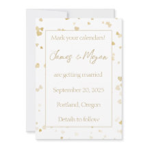 Elegante Gouden Hart Save the Date