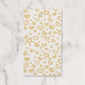 Elegante Gouden Hart van Liefde Cadeaulabels (Achterkant)