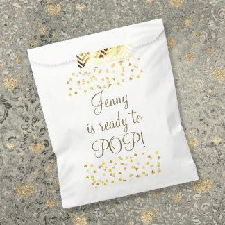 Elegante Gouden Hartjes Oprol Baby Borrel Bedankzakje