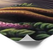 Elegante gouden Heer Krishna Art Poster (Hoek)