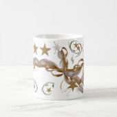 Elegante Gouden Hemelse Glans Kerst Klassieker Koffiemok (Center)