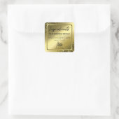 Elegante gouden ingrediëntenlabels vierkante sticker (Tas)