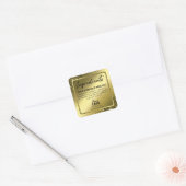 Elegante gouden ingrediëntenlabels vierkante sticker (Envelop)