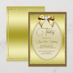 Elegante gouden juwelen boog verjaardag kaart