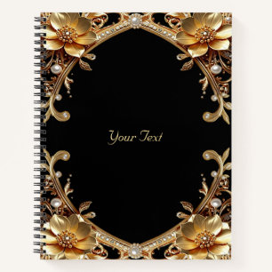 Elegante Gouden Kader Notitieboek