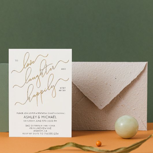 Elegante gouden kalligrafie foto proefdiner kaart