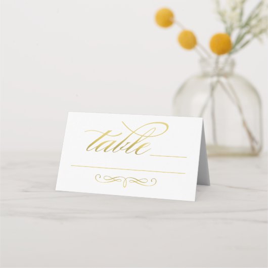 Elegante Gouden Kalligrafie Schrift Witte Trouwdag (Voorkant)