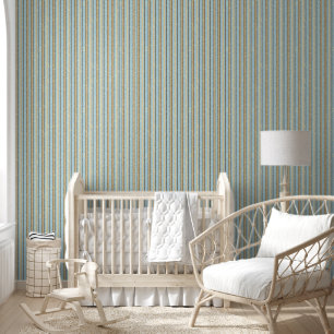 Elegante gouden kanten linten op blauw behang