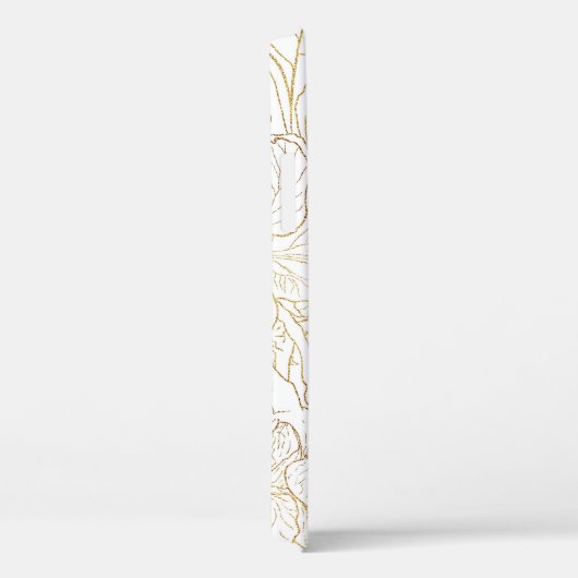 Elegante gouden kersenbloesem bloemen wit ontwerp Case-Mate iPhone case (Achterkant / Rechts)