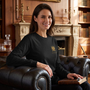 Elegante Gouden Klassieke Heraldische Kam T-shirt