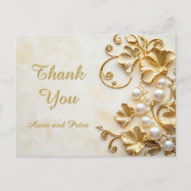 Elegante Gouden Klassieke Trendy Bloemige Dankjewe