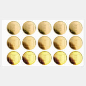 Elegante gouden kleur Aangepaste Sticker labels (Vel)