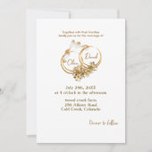 Elegante gouden krans bruiloft uitnodiging (Voorkant)