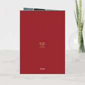 Elegante gouden krans U kiest KLEUR Vakantie Kaart (Achterkant)