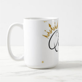 Elegante Gouden Kroon Koningin Typografie Waterfle Koffiemok