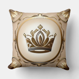Elegante Gouden Kroon Kussen