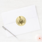 Elegante gouden kroonluchter Stickers (Envelop)