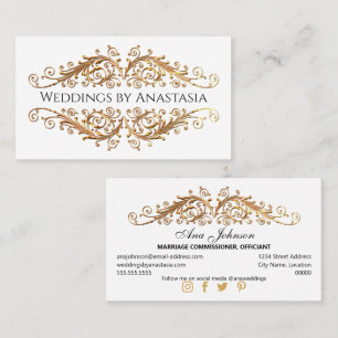 Elegante Gouden Krullen Visitekaartje