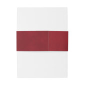 Elegante gouden krullen & wervelingen karmozijnrod uitnodigingen wikkel (Achterkant Voorbeeld)