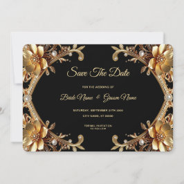 Elegante Gouden Lijst Save The Date