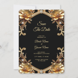 Elegante Gouden Lijst Save The Date