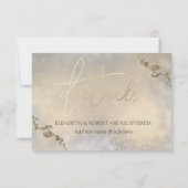 Elegante  gouden Lijsten harten Kaart (Achterkant)