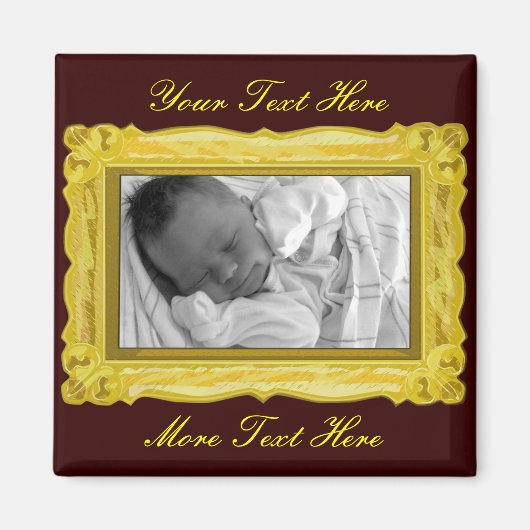 Elegante gouden Lijsten magneet (Voorkant)