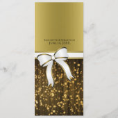 Elegante Gouden Lint & Feestelijke Glinsteringen H Menu (Achterkant)
