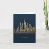Elegante Gouden Londen Stadssilhouet Illustratie