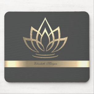 Elegante Gouden Lotus, Yoga Muismat