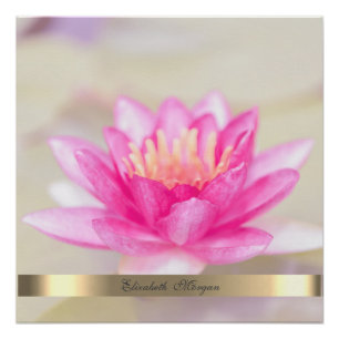 Elegante Gouden Lotus, Yoga Perfect Poster