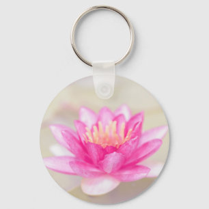 Elegante Gouden Lotus, Yoga Sleutelhanger