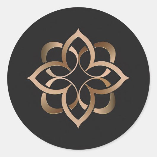 Elegante gouden mandala Sticker (Voorkant)