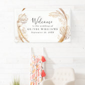 Elegante gouden marmeren bloemengroen banner (Insitu)