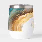 Elegante gouden marmeren monogram gepersonaliseerd (Voorkant)