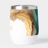 Elegante gouden marmeren monogram gepersonaliseerd (Achterkant)