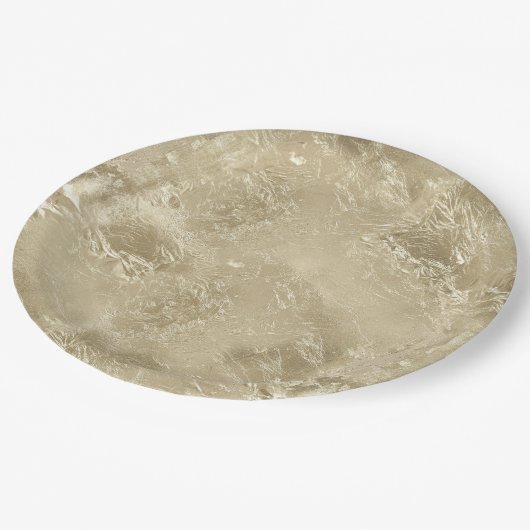 Elegante gouden metallic patroon vakantie papieren bordje (Gekanteld)