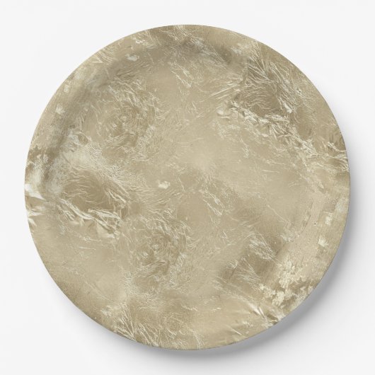 Elegante gouden metallic patroon vakantie papieren bordje (Voorkant)