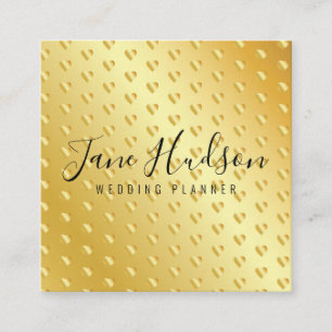 Elegante Gouden Minimalistische Bewerkbare 3.5x2.5 Vierkante Visitekaartje