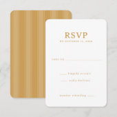 Elegante Gouden Minimalistische RSVP Kaartje (Voorkant / Achterkant)