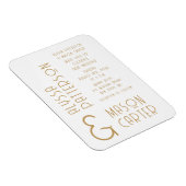Elegante gouden moderne bruiloft save the date magneet (Rechterzijde)