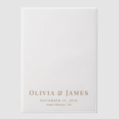 Elegante gouden monogram bruiloft overlay vellum uitnodigingen (Voorkant)