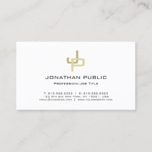 Elegante Gouden Monogram Professioneel Modern Eenv Visitekaartje