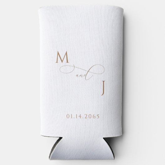 Elegante gouden paar script Initialen bruiloft (Voorkant)