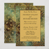 Elegante gouden paisley kaart (Voorkant / Achterkant)