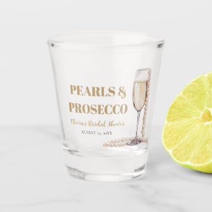 Elegante Gouden Parels en Prosecco Bruidsdiner Shot Glas